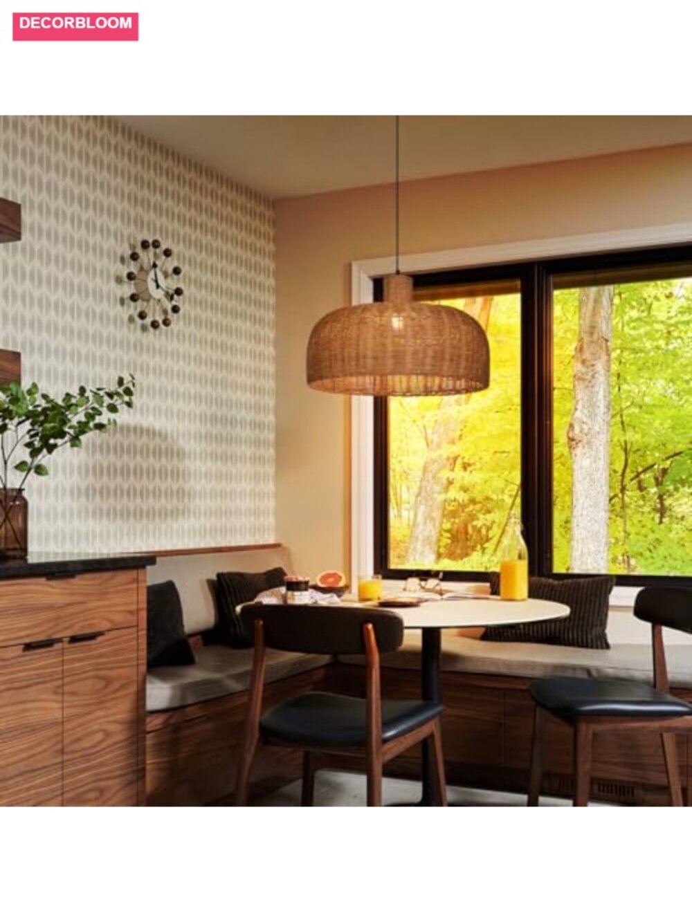 Hand-Woven Rattan Pendant Light Farmhouse Chandelier for Living Room Bedroom - Picture 3 of 5